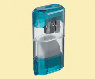 Container Sharpener, Slide Closure and Eraser